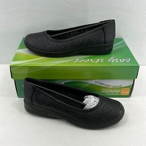 Easy Street Tex Comfort Flats- Black- Size 8.5- NIB